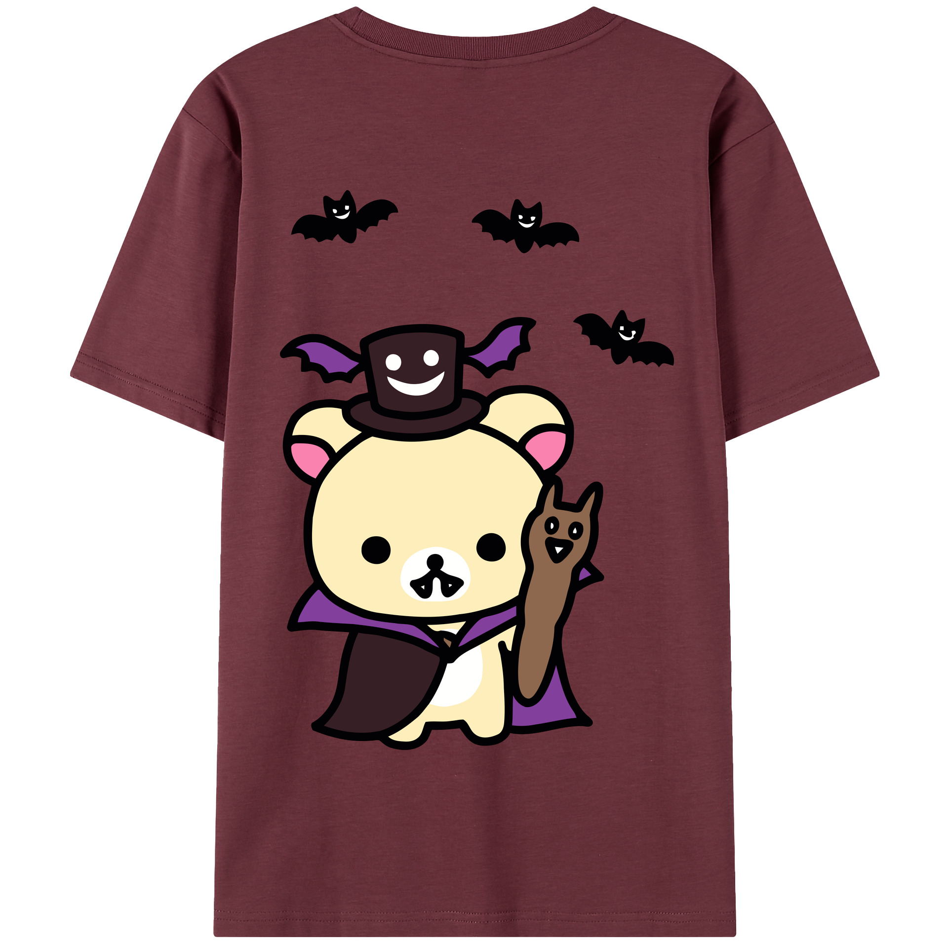 （画像用） リラックマ リラックマ キイロイトリ Rilakkuma Korilakkuma Kiiroitori 綿100％半袖Tシャツ（背面プリント）